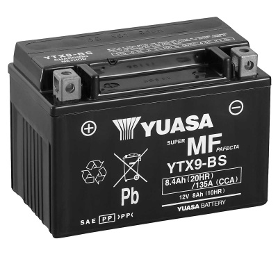 Yuasa YTX9-BS 12V Motorcycle Battery