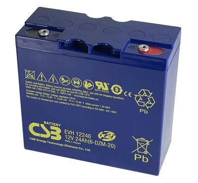 CSB EVH12240 12V 24Ah High Capacity VRLA Battery