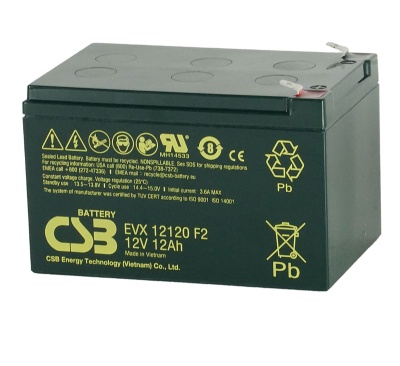 CSB EVX12120 12V 12Ah Cyclic Lead Acid Battery