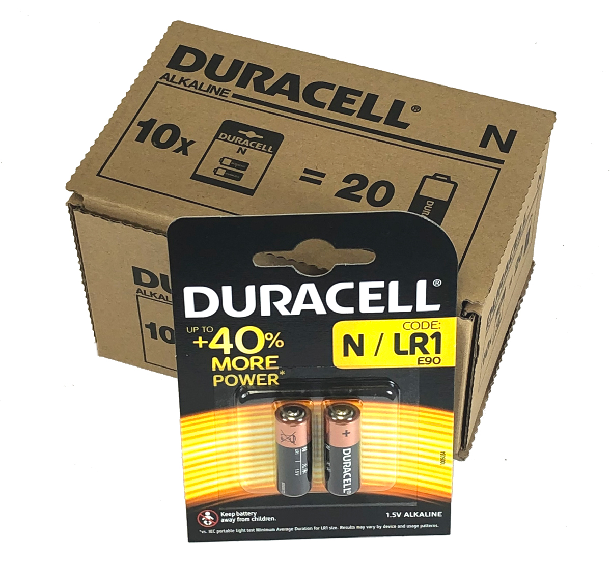 Duracell - AAA 1.5V Alkaline Batteries Long Lasting Power - Pack of 20
