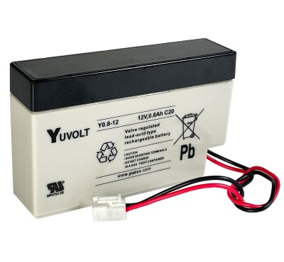 Yucel Yuvolt Y0.8-12 0.8Ah VRLA Lead Acid Battery