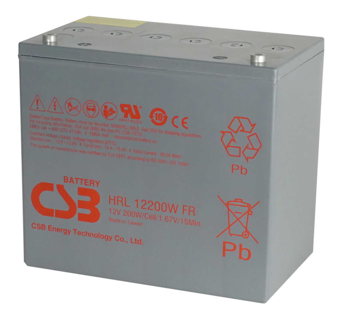 CSB HRL12200W 12V Sealed Lead Acid Battery