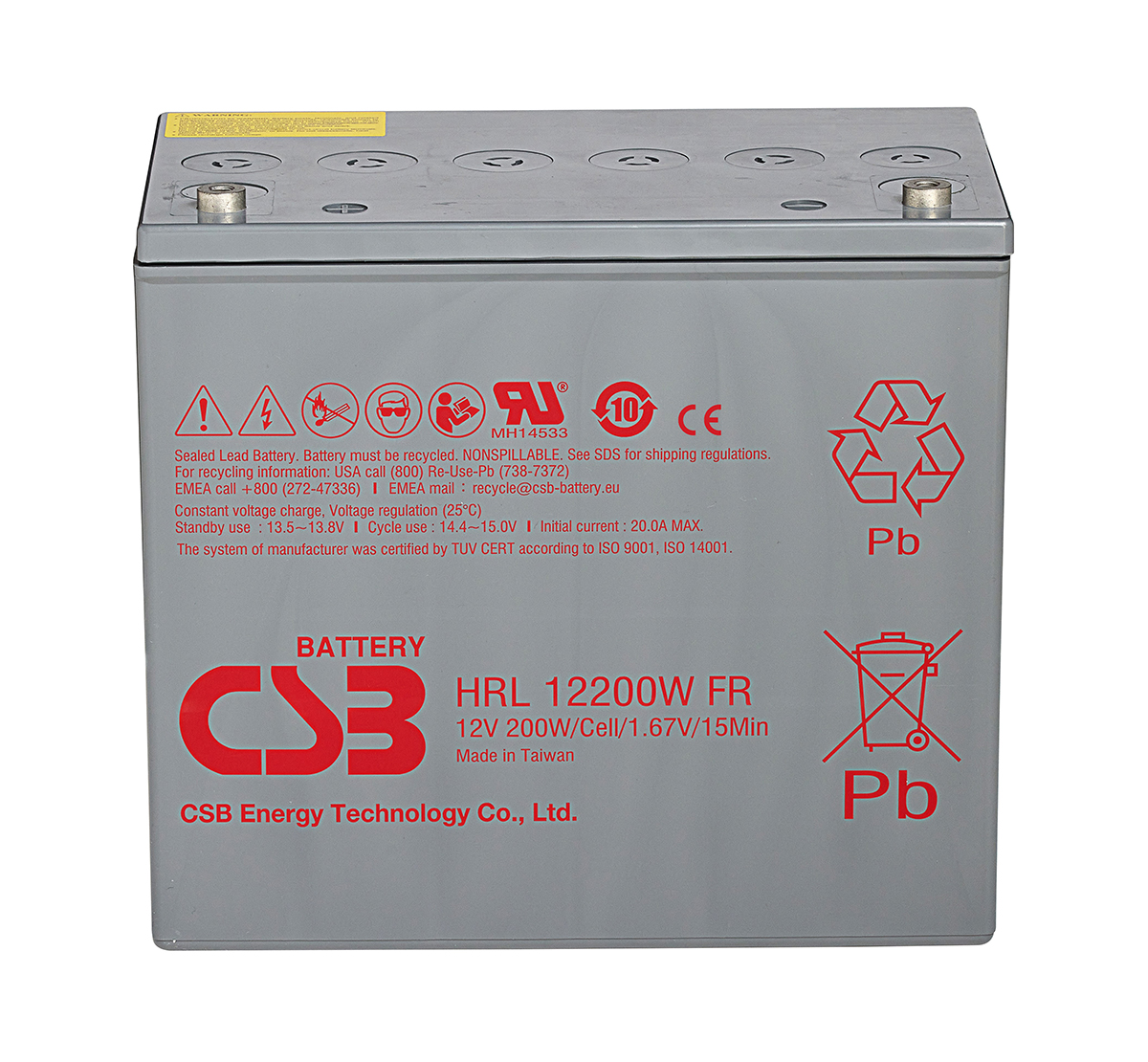 CSB HRL12200W 12V Sealed Lead Acid Battery