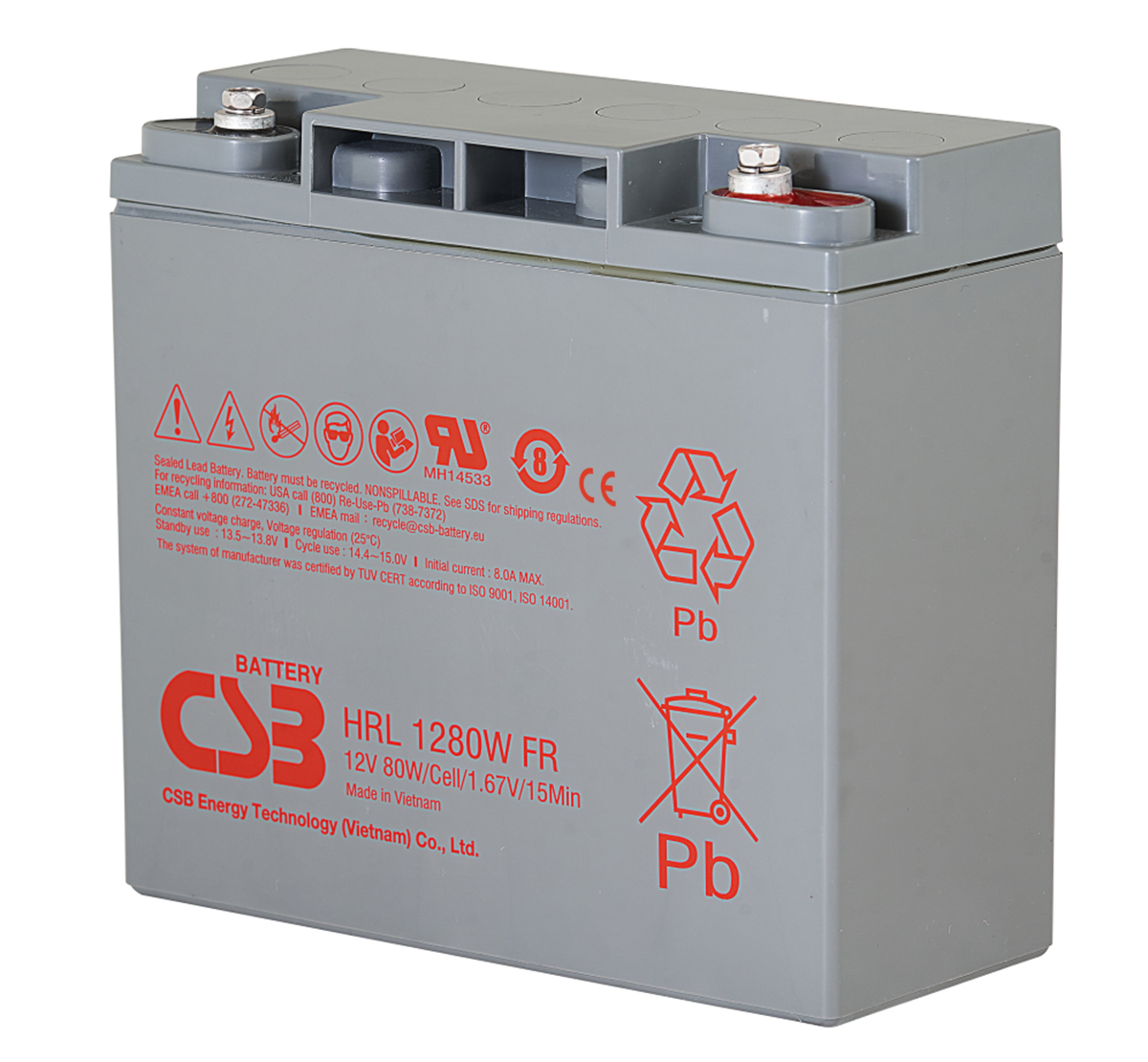 CSB HRL1280W 12V 80W Lead Acid Battery