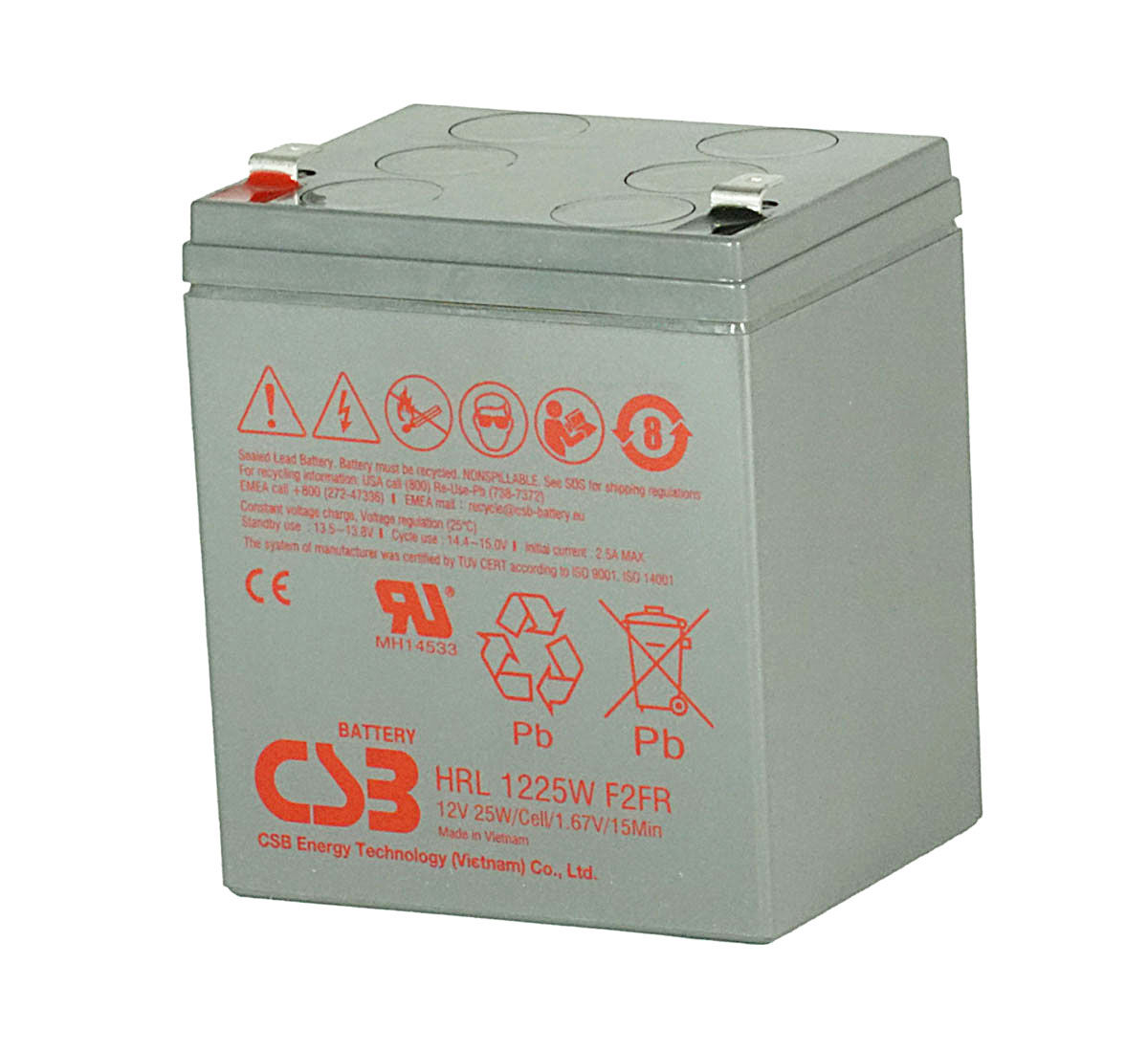 CSB HRL1225W 12V 25W Lead Acid Battery