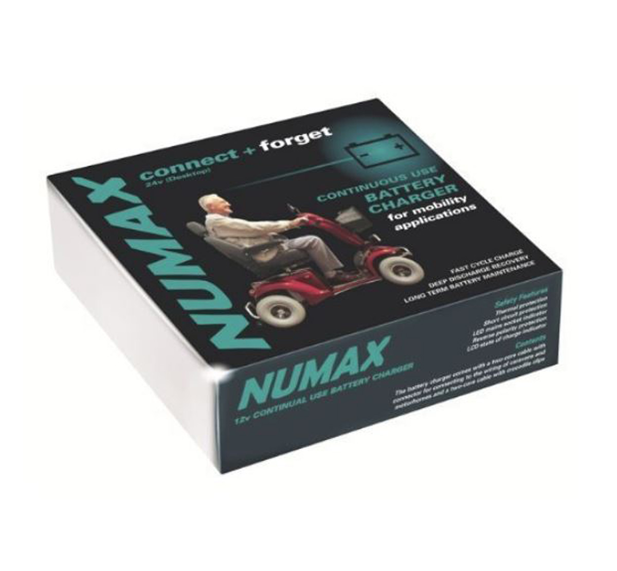 Numax 24V 2A Connect & Forget Mobility Charger