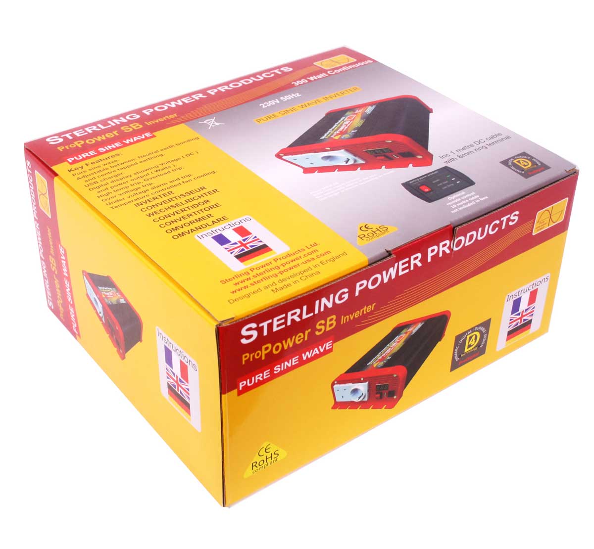 Sterling Power 1KW 12V Pro Power SB Pure Sine Wave Inverter SIB121000