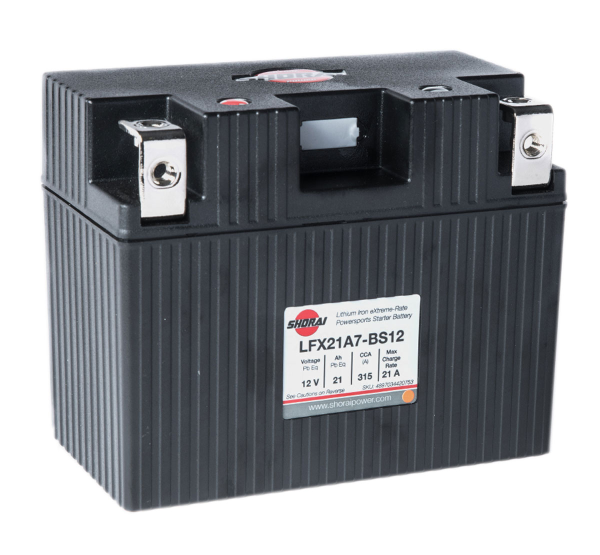 Shorai LFX21A7-BS12 12V 21Ah Lithium Battery