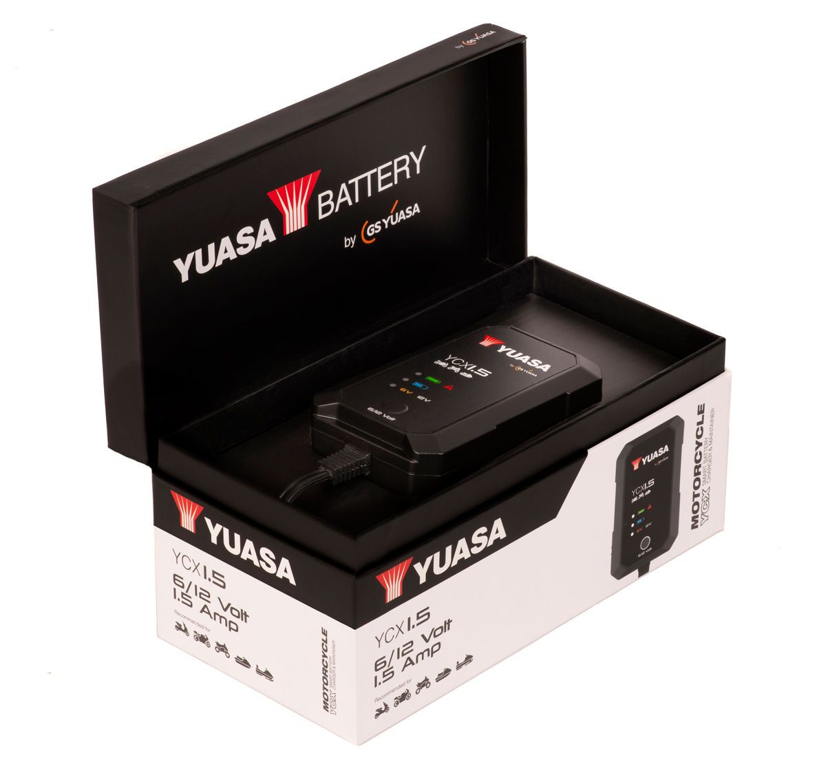 Yuasa YCX1.5 6V/12V Smart Motorcycle Battery Charger