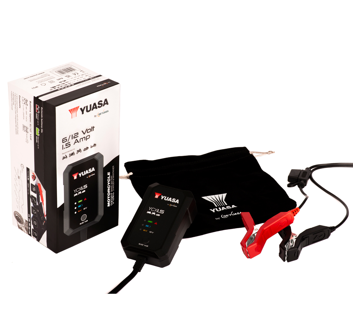 Yuasa YCX1.5 6V/12V Smart Motorcycle Battery Charger