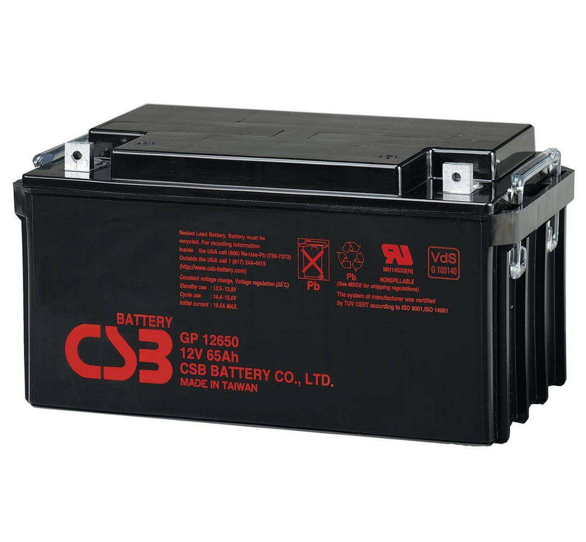 CSB GP12650 12V 65Ah Sealed Lead Acid Battery