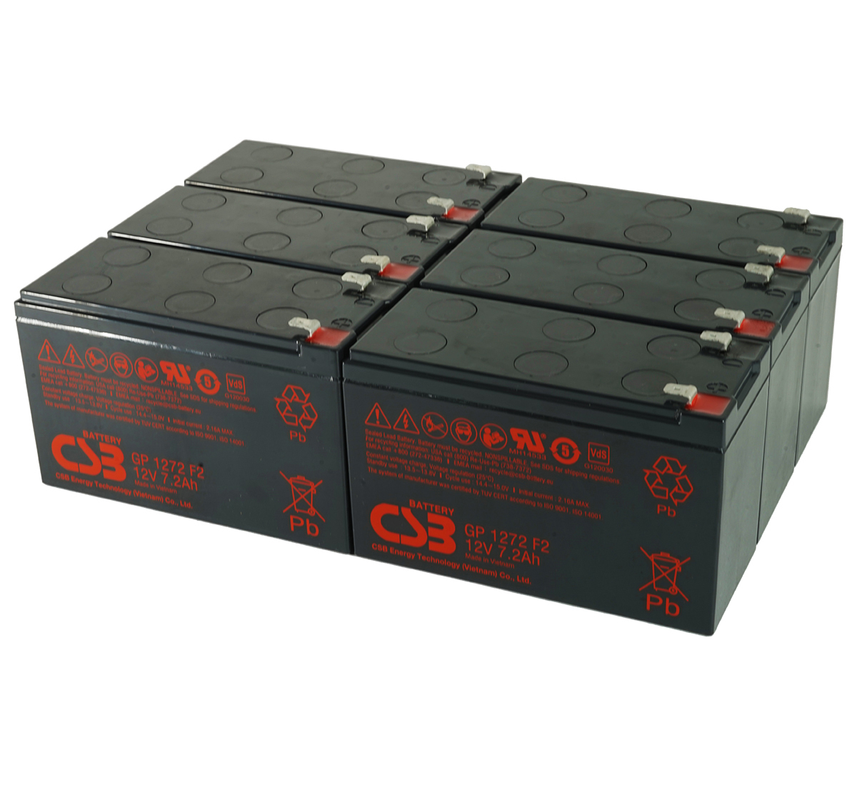 Riello Sentinel UPS Battery Kit - 6 x 12V 7Ah Batteries